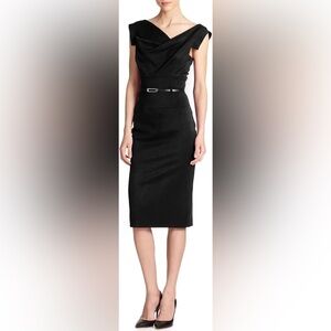 Black Halo Classic Black Pencil Skirt